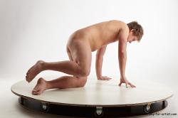 Nude Gymnastic poses Man White Average Short Blond Realistic